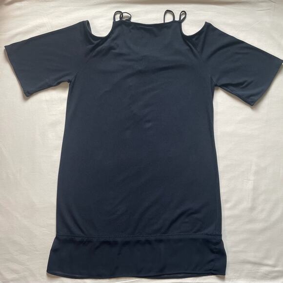 Tommy Bahama Black Cold Shoulder Style Mixed Fabric Dress Size Small - Picture 5 of 5